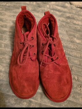 UGG Red Suede Chukka Boots